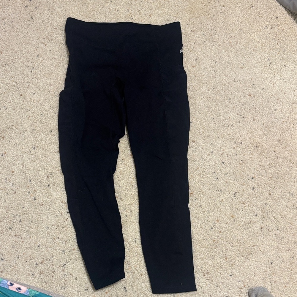 Fabletics Black Mesh Side Panel Leggings